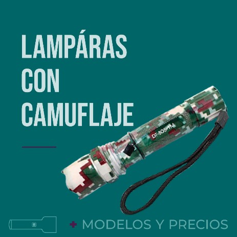 lampara led tactica en colores de camuflaje militar