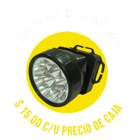 lampara led para cabeza de plastico en color negro